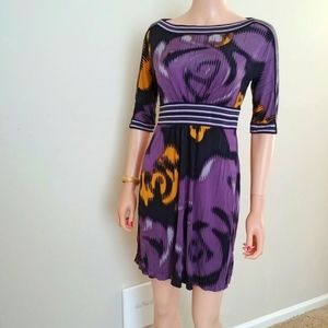 Purple & Black Maxi Dress